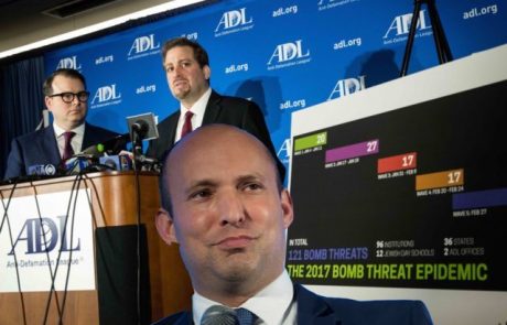 בנט מתיישר עם הליגה נגד השמצה (ADL) המאשימה את הימין בארה״ב בכל מקרי הרצח בידי קיצונים ב- 2018